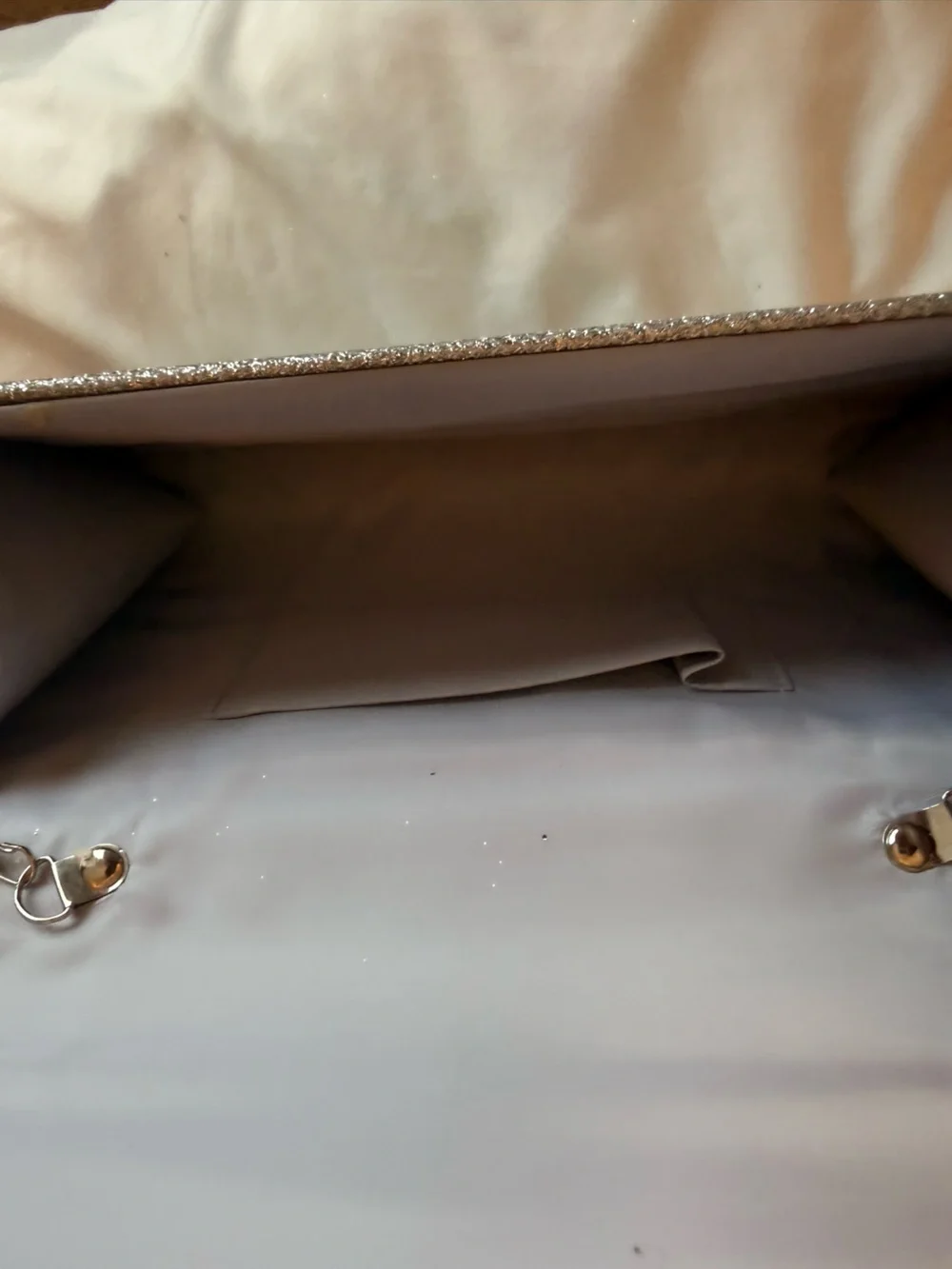 Silver Glitter & Metallic Envelope Clutch for Women